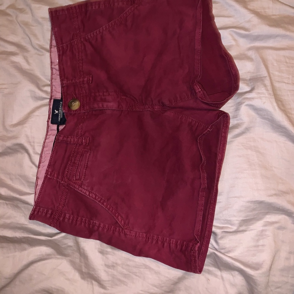 maroon shorts